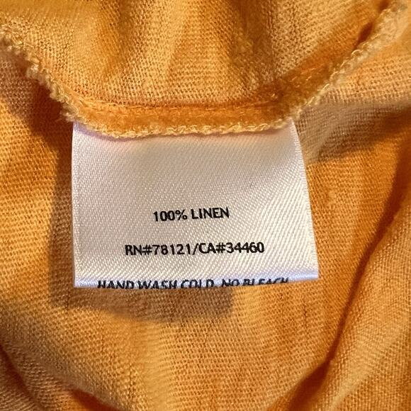 Eileen Fisher 100% Linen Tank Top Women’s Large Orange Relaxed Fit Flowy - Picture 5 of 6